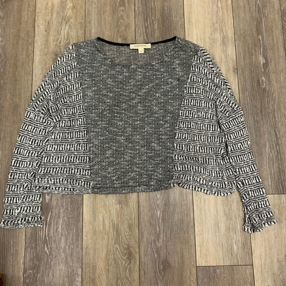 Painted threads cropped sweater 